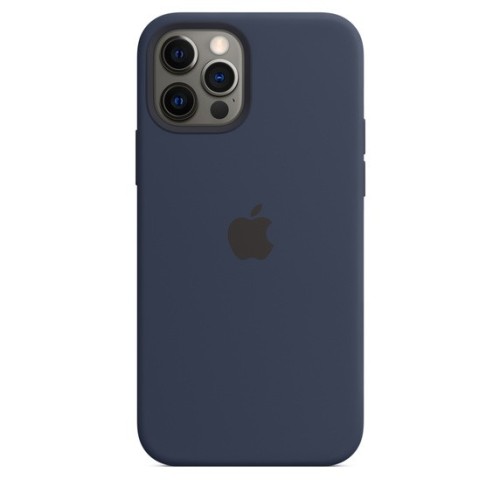 Ochranný silikonový kryt na mobilní telefon Apple iPhone 12/12 Pro, tmavá modrá