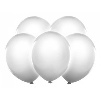 Svítící nafukovací balónky - 5ks - bílá