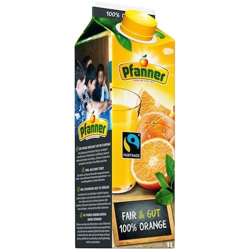 Džus Pfanner 100% pomeranč, 1l