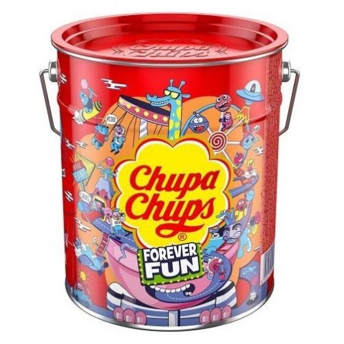 Lízátka v plechovce Chupa Chups Forever Fun, 150x12g