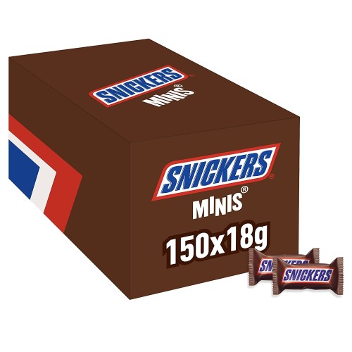 Velké balení mini tyčinek Snickers minis, 150 x 18 g (2,821 kg)