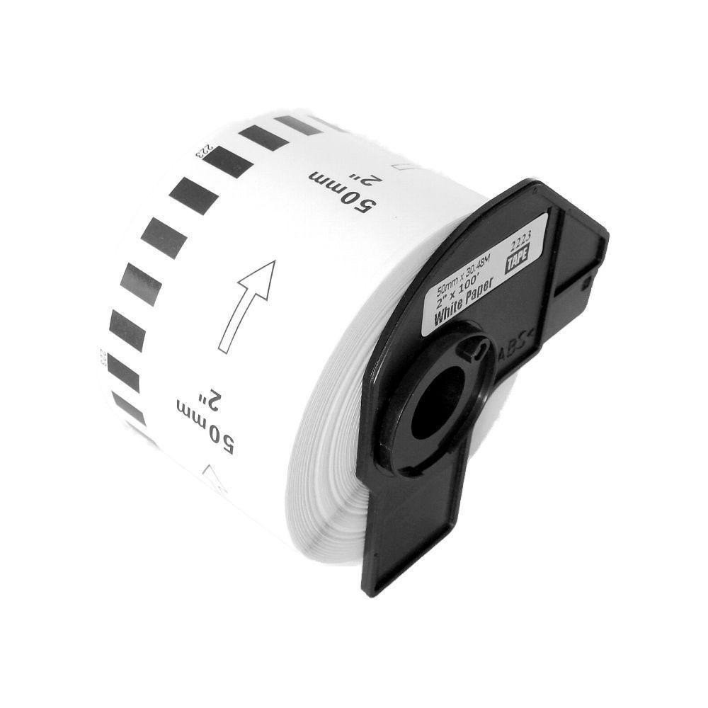 Papírové samolepicí role Gigaprint pro BROTHER DK-22223 50mm, bílá - kompatibilní